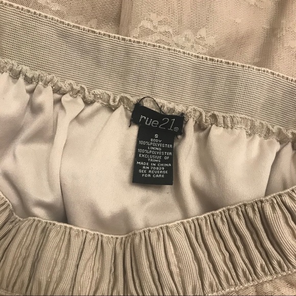 Tan Beige Mid Length Layered Tulle Skirt - Picture 7 of 10